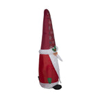 GEMMY - Tomten de Noël gonflable à motif damassé avec chapeau incurvé - 152 cm-S'illumine grâce à une lumière LED brillante et économe en énergie