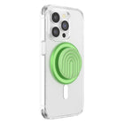 Popsockets - PopGrip pour MagSafe avec bague d'adaptation - Curves Matcha Dew-Retirez facilement le dessus pour charger votre téléphone sans fil