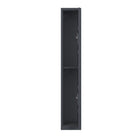 Ceha - Série RH, batterie simple, casier 2 niveaux avec aérations à persiennes - poignée encastrée, gris graphite-Idéal pour les gymnases, les écoles, les installations industrielles et les vestiaires du personnel