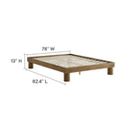 Modway - Runa Bois Lit de plateforme King, Chêne français-8