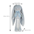 Kaloo - Lapin Lapinoo, taille moyenne, bleu-Les oreilles peuvent pendre, se balancer et jouer toute la journée.