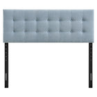 Modway - Emily Tissu tapis Tête de lit Queen size, Bleu ciel-Quatre positions de montage