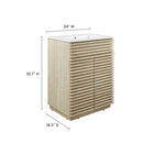 Modway - Render 24" Faux travertin Meuble de salle de bain avec lavabo - Blanc-Étagère de rangement réglable