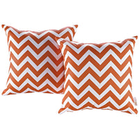 Modway - 2 pièces Terrasse extérieure Ensemble d’oreillers - Chevron-Coussin décoratif intérieur/extérieur