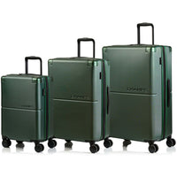 CHAMPS - Earth Ensemble de bagages 3 pièces - Vert-Système d'expansion sur toutes les valise