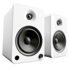 Kanto – Haut-parleurs étagères amplifiés YU6 avec Bluetooth et pré-ampli phono, blanc mat-La technologie Bluetooth avec Qualcomm aptX vous permet de profiter d'une diffusion de qualité supérieure depuis la paume de votre main