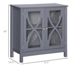 HOMCOM - Buffet de cuisine 31,5 po L - gris-Fabriqué en MDF pour une solidité et un nettoyage facile 