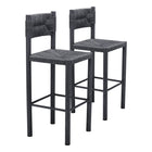 Zuo - Iska Tabouret de bar - Noir - Ensemble de 2-Fini imitation bois