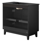 Modway - Miles 36" Vanette de salle de bain - Noir noir-Pattes en caoutchouc effilées