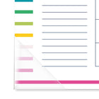 AT-A-GLANCE – Sous–main Emily Ley 2027 – 17 po x 22 po – rayures joyeuses – bilingue-Bloc quotidien ouvert avec calendriers de référence des mois passés et futurs