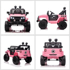 Aosom - camion jouet tout-terrain 12v pour enfants - rose-45 minutes de jeu continu une fois complètement chargée, selon la vitesse et l’utilisation 