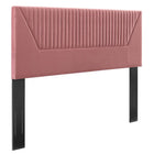 Modway - Patience Chenal Touffé Performance Velvet Tête de lit King/King de Californie, Rose poussiéreuse-Tête de lit Channel Tufted King/California King