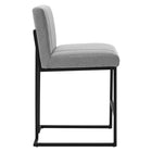Modway - Indulge Chenal Touffé Tissu Tabouret de comptoir - Gris clair-Base de traîneau