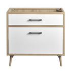 Modway - Maverick 36" Lavabo de l’armoire à vanité de la salle de bain non inclus - Oak White-Pattes en caoutchouc effilées