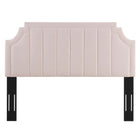 Modway - Alyona Chenal Touffé Performance Velvet Tête de lit jumelée, Rose-Tissu résistant aux taches durable