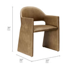 Modway - Talia Cuir végane Fauteuil à manger - Toast-Cadre en bois courbé