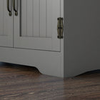 HOMCOM - Armoire de cuisine 48 po avec étagères - gris-Couleur : Gris 