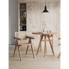 Manhattan Comfort - Lot de 2 chaises de salle à manger avec accoudoirs Hamlet 19,67 po style industriel chic - Nature-Canne naturelle fine fabriquée à partir de véritable rotin en bois