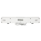 Edifier - Barre de son multimédia QS30 alimentée par USB, avec Bluetooth, basses améliorées, microphone intégré et effets d’éclairage dynamiques – Blanc-Le contrôle de la lecture est simple grâce aux boutons situés sur le dessus