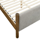 Modway - Maven Taille reine Tissu tapis Lit de plateforme, Noyer de blé-Capacité de poids : 794 lb.