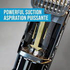 Bell+Howell - Vacutrim Tondeuse à barbe électrique sans fil rechargeable - Noir-Design ergonomique et léger - prise en main confortable pour contrôler la coupe, définir la ligne du cou, les contours et les finitions sans fatigue