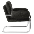 Modway - Ansel Tissu Boucle Chaise d’accent - Charbon de bois-Coussin surchargé