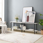 Manhattan Comfort - Console moderne Celine 70,87 po - Blanc-Recommandé pour téléviseur de 60 pouces