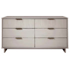Manhattan Comfort - Granville commode double large moderne 55,04" - gris clair-Moderne-contemporain avec une touche de glamour - grande commode double pour chambre