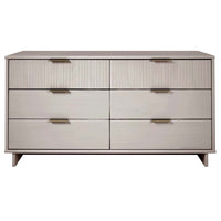 Manhattan Comfort - Granville commode double large moderne 55,04" - gris clair-Moderne-contemporain avec une touche de glamour - grande commode double pour chambre