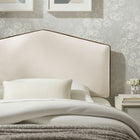 Modway - Cosette Performance Velvet Tête de lit taille jumelle, Albâtre-Finition de bord simple