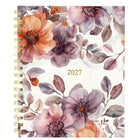 Blueline - Agenda Mensuel - 9 1/4 po H x 7 1/4 po l - Motif Floral - Anglais-Reliure à double spirale dorée, couverture rigide en deux pièces