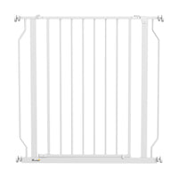 PawHut - Porte pour chien extra large 30"- 34" L avec système de verrouillage double - Blanc-Bloc de verrouillage inférieur pour une stabilité accrue