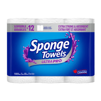 SpongeTowels - UltraPRO, Essuie-tout UltraPRO - Mesure-au-choix - 4 roul. doubles - emb. de 6-Paquet de 6