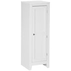 HOMCOM - Armoire de cuisine avec étagères réglables et porte simple pour salle à manger - blanc-Deux étagères réglables à 3 niveaux offrent des options de rangement polyvalentes 