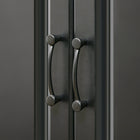 HOMCOM - Armoire de cuisine 71 po avec 4 portes à charnières et étagères réglables - noir-4 portes gardent les objets en sécurité et à l’abri de la poussière 