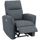 HOMCOM - Fauteuil inclinable électrique avec ports USB - gris charbon-Siège épais de 7,9 po (20 cm) offrant un confort supérieur et moelleux   