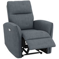 HOMCOM - Fauteuil inclinable électrique avec ports USB - gris charbon-Siège épais de 7,9 po (20 cm) offrant un confort supérieur et moelleux   