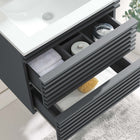 Modway - Render Support mural de 24" Vanette de salle de bain - Gris blanc-MDF et panneau de particules