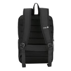 Swissdigital - Sac à dos noir platine KATY ROSE avec localisateur SDD-SYSTÈME ADD-A-BAG : Le système intelligent Add-A-Bag est non seulement un véritable soulagement pour vos voyages avec plusieurs bagages, mais il est aussi extrêmement facile à utiliser. Attachez simplement votre sac à votre bagage grâce à la sangle intégrée, sans les mains. Le manchon pour trolley se fixe sur la poignée verticale de votre bagage, vous permettant d'attacher votre sac à dos à la valise et de le tirer d'une seule main.