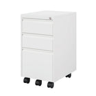 Ceha - Piètement mobile, série MDG, tiroirs boîte-boîte-classeur, blanc signalisation-Sécurité de rangement : Système central verrouillable avec 2 clés pour la tranquillité d'esprit.