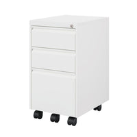 Ceha - Piètement mobile, série MDG, tiroirs boîte-boîte-classeur, blanc signalisation-Sécurité de rangement : Système central verrouillable avec 2 clés pour la tranquillité d'esprit.