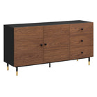 Modway - Nexus Buffet d’armoire de rangement - Noyer noir-Buffet moderne