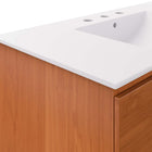 Modway - Scenic Support mural de 36" Vanette de salle de bain - Blanc cerise-Assemblée requise