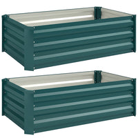 Outsunny - bacs de jardin surélevés 39 po L x 23 po l x 12 po H, lot de 2-Ensemble de deux bacs surélevés pour le jardinage : à utiliser ensemble ou séparément
