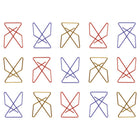 JAM Paper - Pinces papillon colourées - pinces à papier assorties - paquet de 15-Quantité : 15 clips par boîte