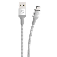 Scosche - câble de recharge et synchronisation USB-A à USB-C Strikeline de première qualité 15 watts - 3 m (10 pi) - argent-Conçu pour offrir des taux rapides de transfert de données de haute efficacité pour la recharge des appareils de type C