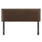 Modway - Camille Mélange de lin rembourré Tête de lit King Size - Cacao-Bordure rebordée