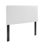 Modway - Milenna Chenal Touffé Tissu rembourré Tête de lit King/King de Californie, Blanc-Tête de lit Channel Tufted King/California King