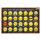 Ashley Productions - ASH91032-10 Tableau Smart Poly - 13" x 19" - Icône des émotions Comment vous sentez-vous - Paquet de 10-Surface inscriptible/effaçable, à utiliser avec des marqueurs effaçables à sec ou à base d'eau et des crayons lavables.