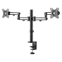 Startech - Bras double moniteur pour montage de bureau - Serre-serre de bureau compatible VESA pour écrans jusqu’à 32" -Support des grands moniteurs de 32 pouces : LE SUPPORT MULTI-MONITEUR COMPATIBLE VESA 75x75mm / 100x100mm supporte 2 grands moniteurs jusqu’à 32" (17,6 lb / 8 kg) par bras avec articulation horizontale et réglage de base de la hauteur